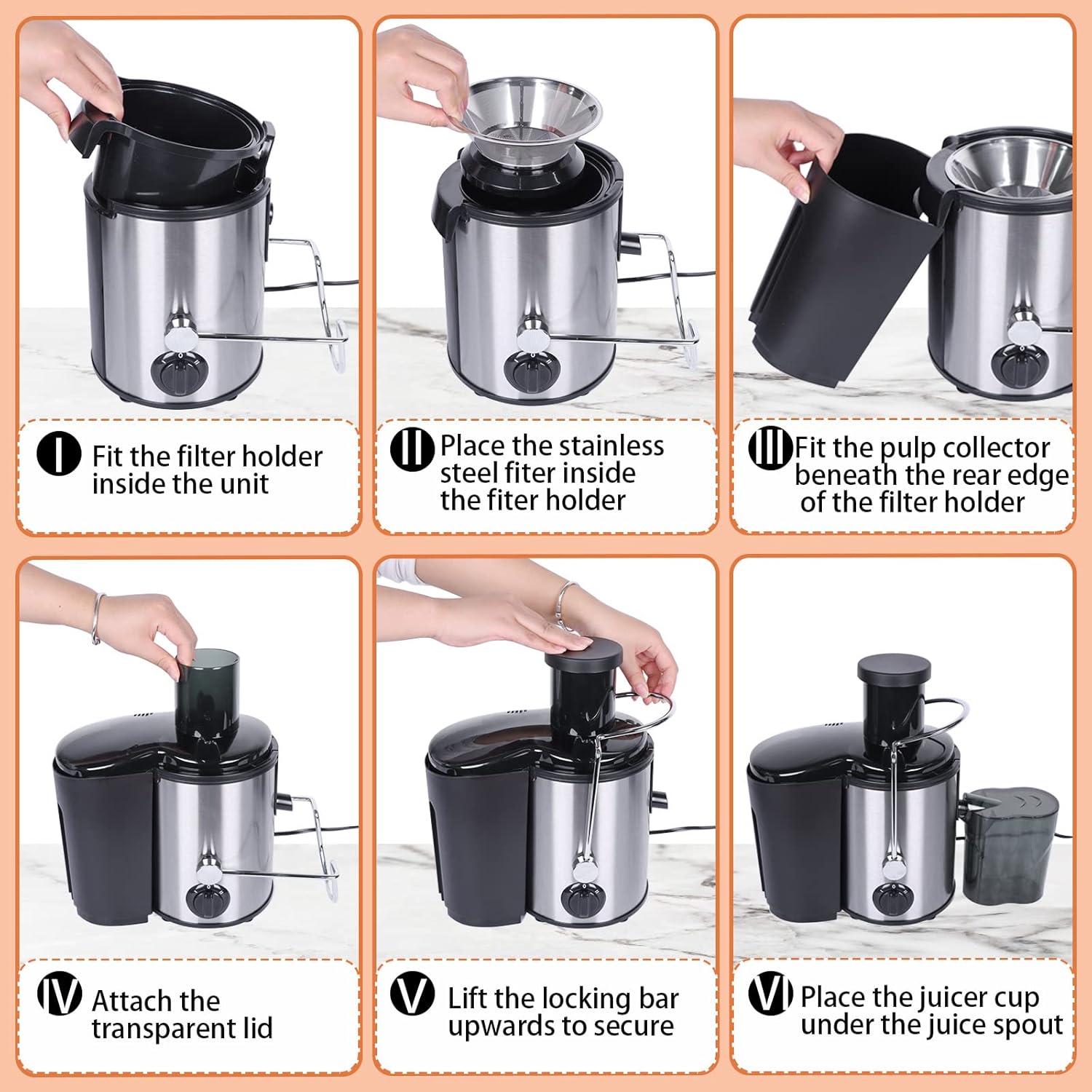 EXTRACTOR DE JUGO VISTA 800W